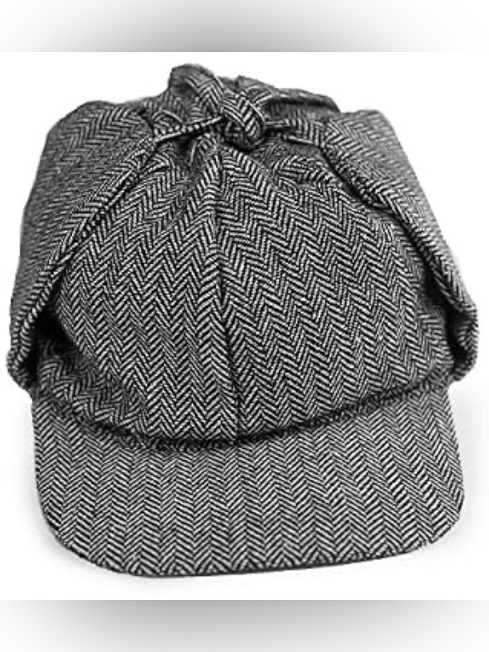 NWT Herschel Hat Co Classic Gray Herringbone Wool Cap
